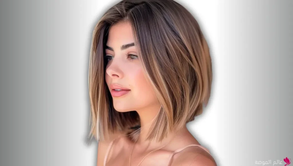 تسريحة البوب الحاد (Blunt Bob)