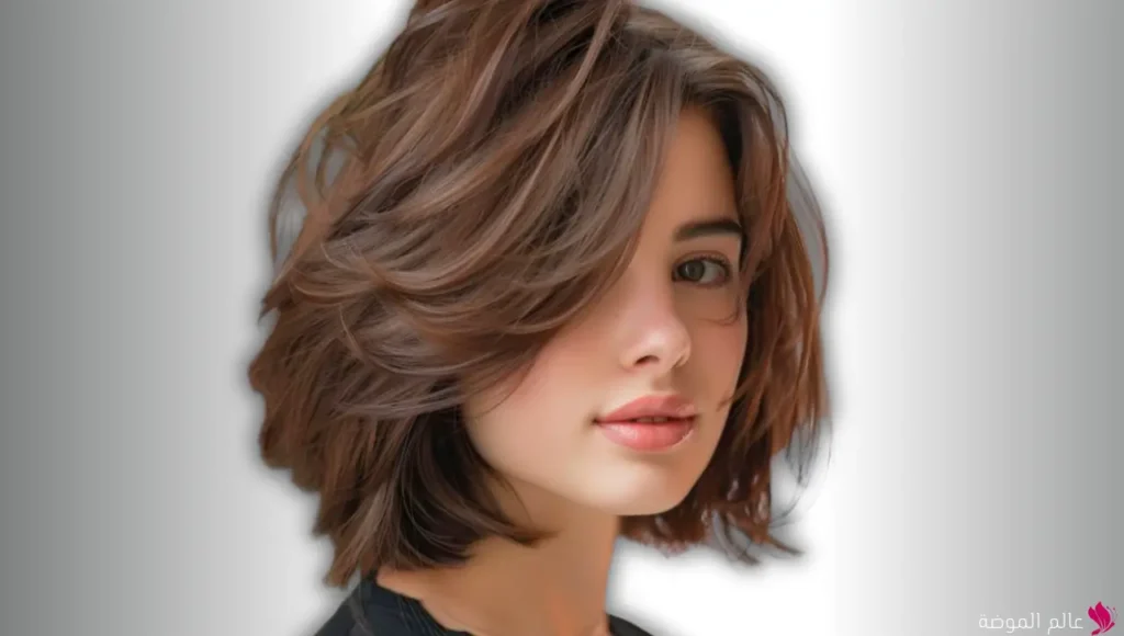 تسريحة البوب المدرج (Layered Bob)