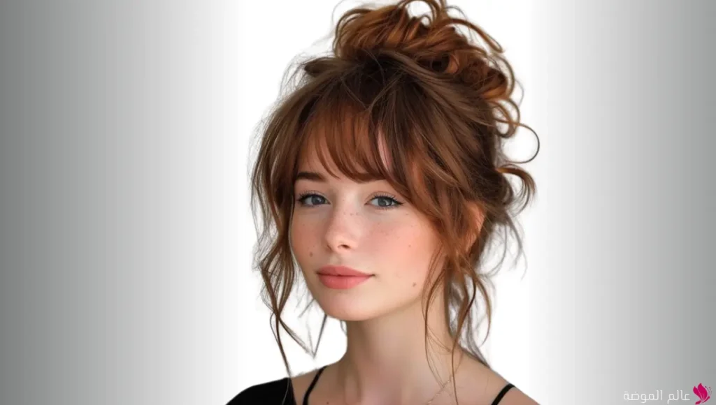  تسريحة الكعكة الفوضوية (Messy Bun)