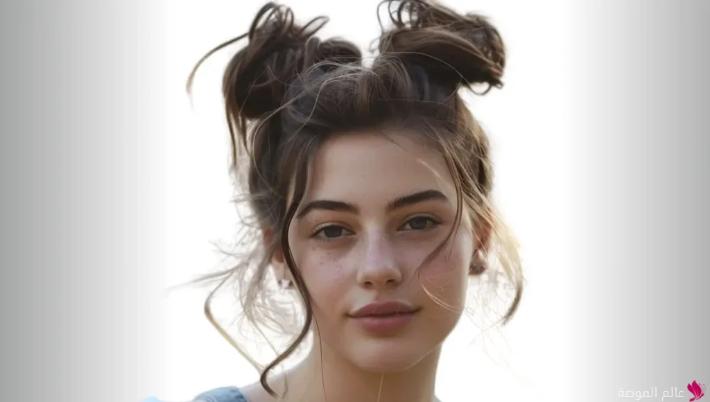 تسريحة الكعكتين (Double Buns)
