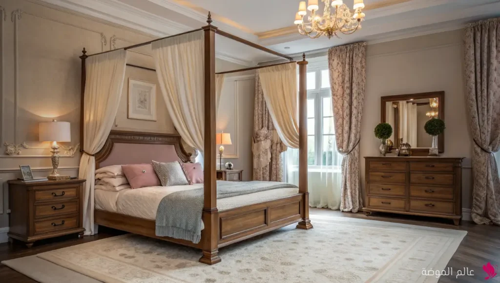 تصميم غرف نوم كلاسيكي بأبعاد عصرية تصميم غرف نوم كلاسيكي بأبعاد عصرية