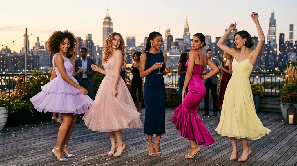 أجمل فساتين سهرة قصيرة ومنفوشة فساتين قصيرة منفوشة بتصميم شبابي أنيق