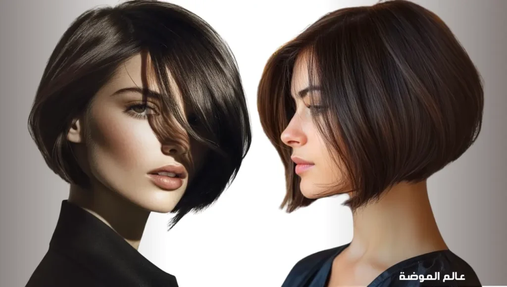 قصة شعر كاريه ملفوف (Inverted Bob) قصة شعر كاريه ملفوف (Inverted Bob)