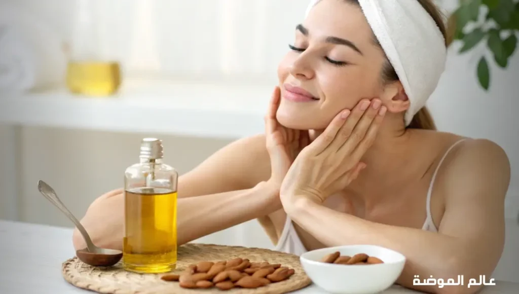 ما هي فوائد زيت اللوز الحلو للبشرة؟ اكتشفي أسرار الجمال الطبيعي وكيفية استخدامه حسب نوع بشرتك زيت اللوز الحلو لبشرة ناعمة ومشرقة