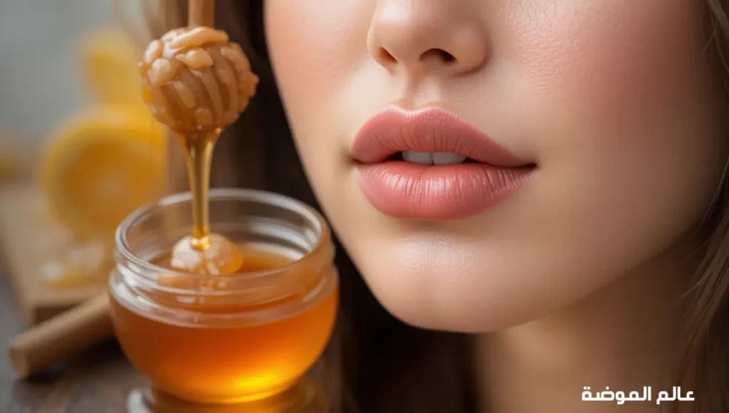 يساعد العسل الطبيعي على ترطيب الشفاه وعلاج التشققات ومنحها مظهراً صحياً شفاه مرطبة وناعمة باستخدام العسل الطبيعي كمرطب فعال