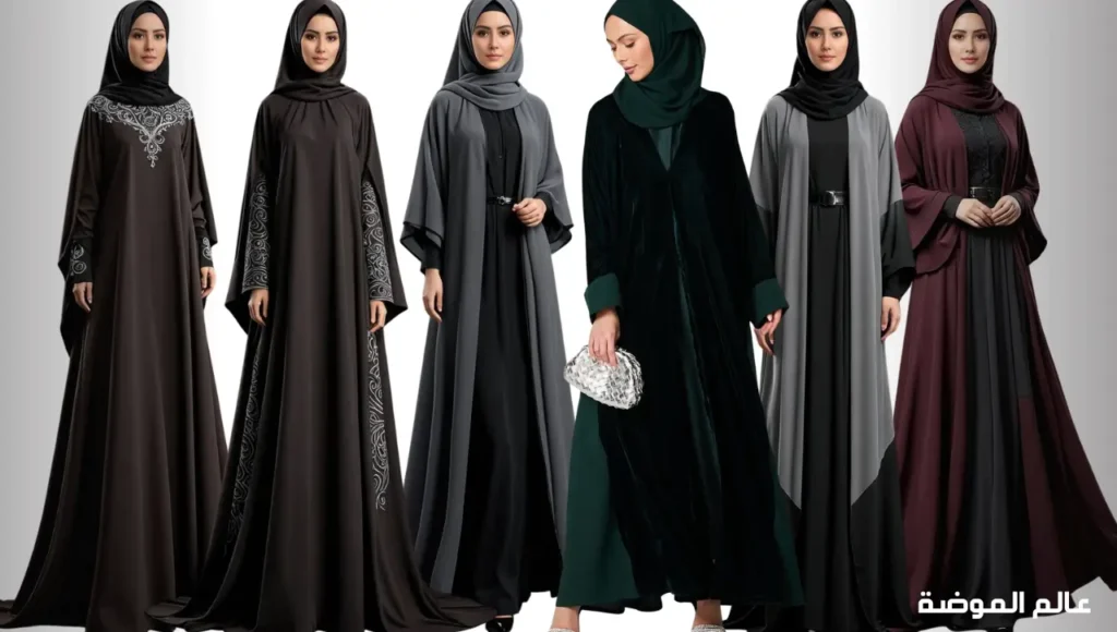 عبايات مخمل وحرير فاخرة تمنحك أناقة استثنائية عباية مخمل وحرير بتصميم أنيق يناسب المناسبات