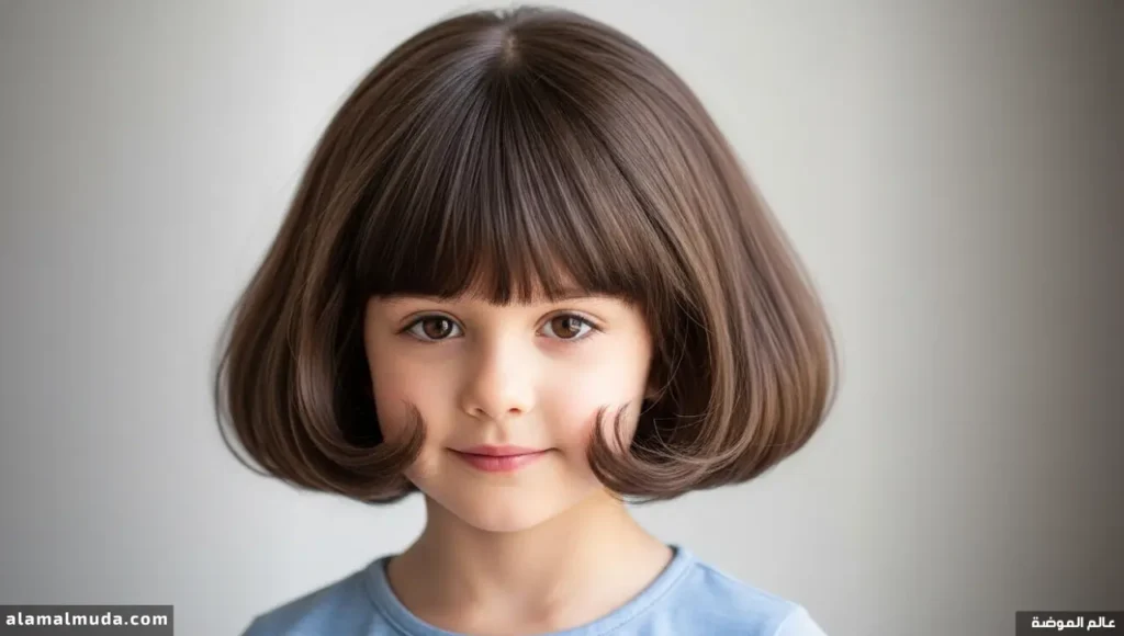 طفلة بقصة بوب فرنسي منفوخ وحجم طبيعي