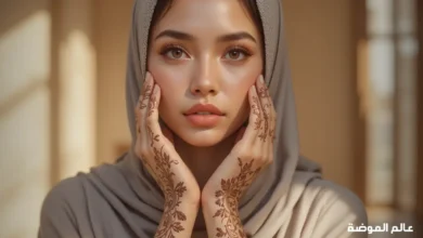 يدان مزينتان بنقش حناء عربي ناعم وأنيق