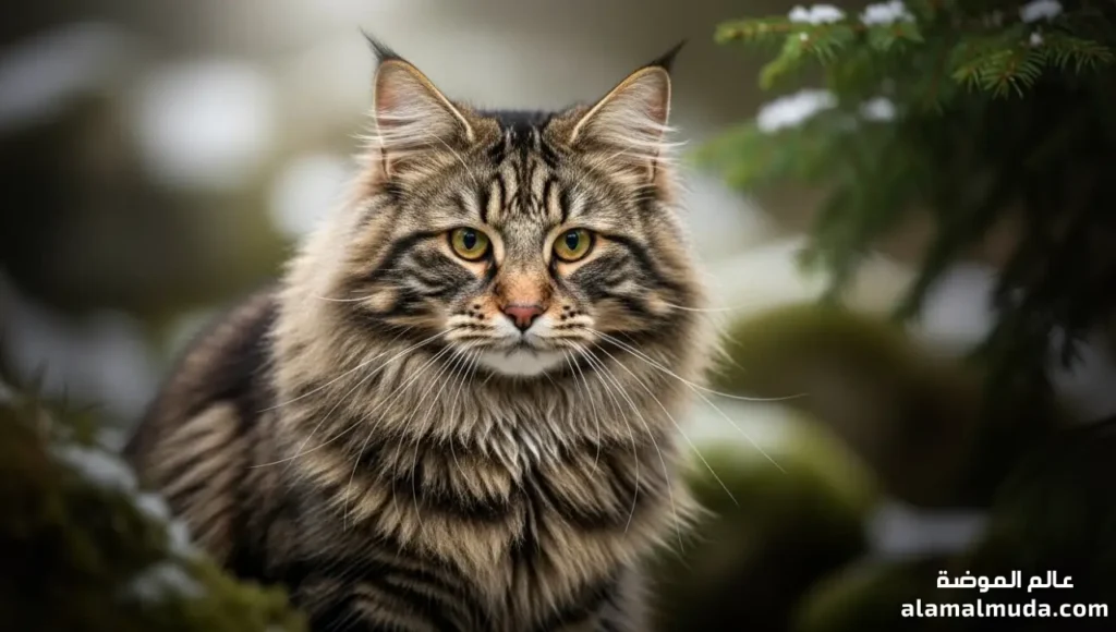 قط نورويجي فورست Norwegian Forest Cat ودليل مميزاته الكاملة قط نورويجي فورست Norwegian Forest Cat بفراء كثيف