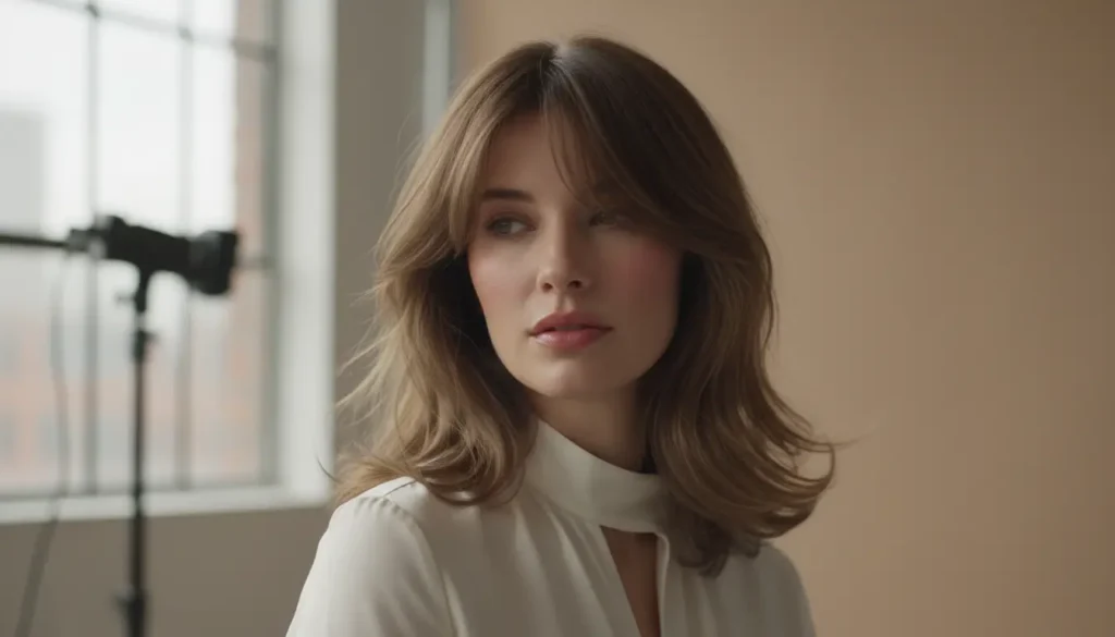 قصة مدرج مع غرة جانبية ضمن أحدث قصات الشعر