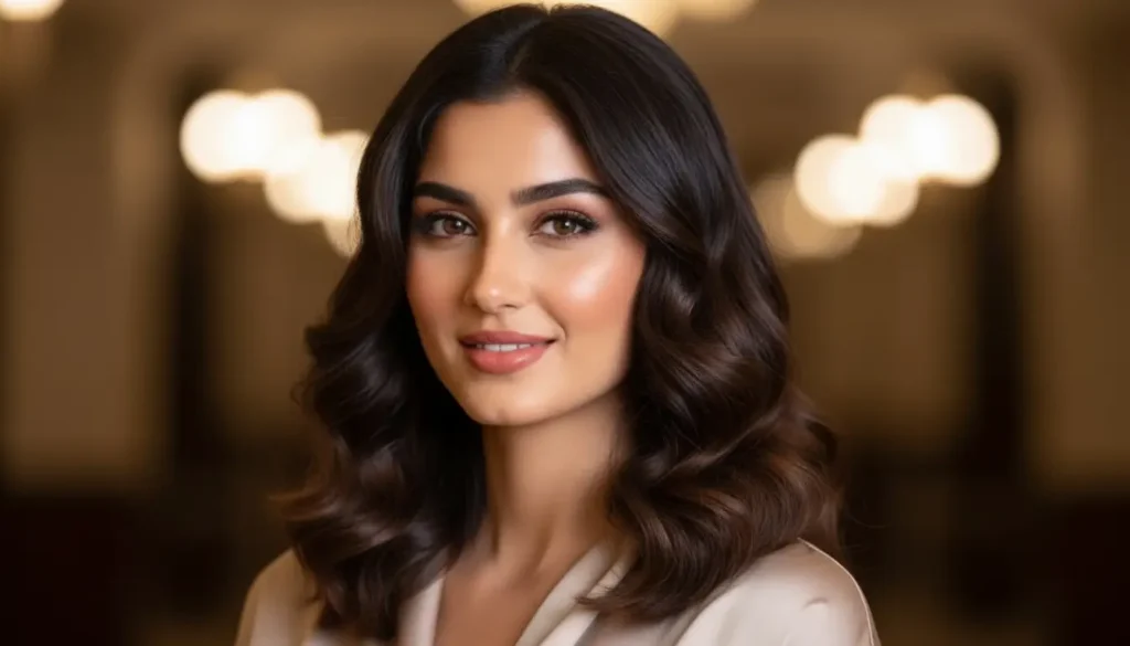 الويفي المالس مع فرق جانبي: تسريحة أنثوية للشعر المتوسط تسريحة ويفي للشعر المتوسط مع فرق جانبي جذاب