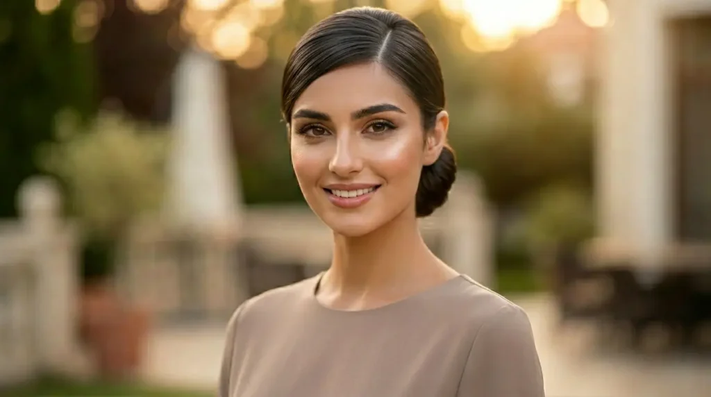 تسريحات شعر ناعمة للسهرات: الكعكة المنخفضة مع فرق جانبي تسريحات شعر ناعمة للسهرات مع كعكة منخفضة وفِرق جانبي عميق