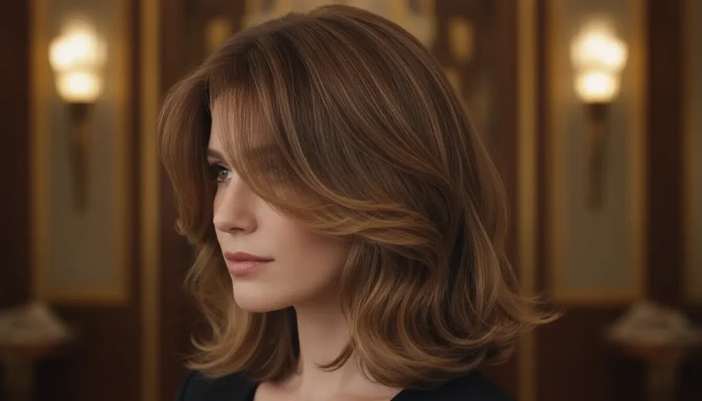 شعر متوسط بطبقات خفيفة متدرجة لإطلالة أنيقة وحيوية