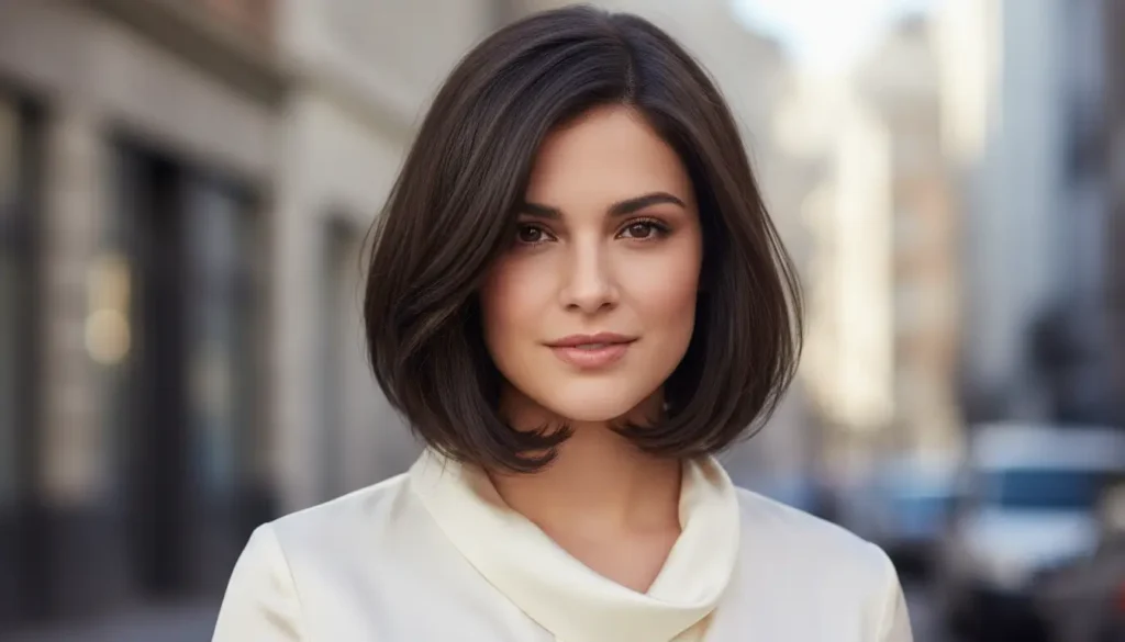 قصات الشعر للوجه الدائري: لوب غير متساوية تضيف توازن 2026