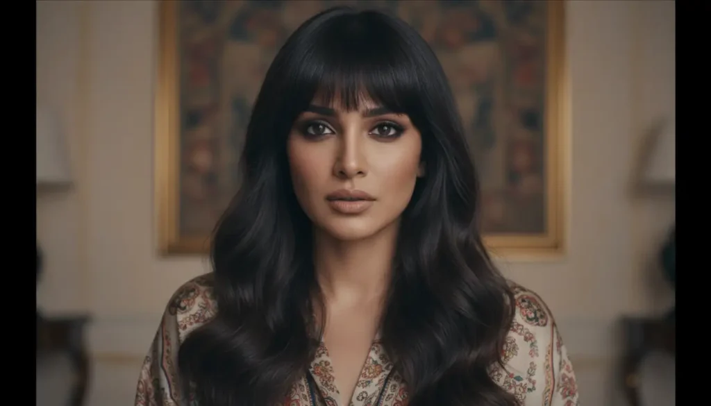 قصات الشعر للوجه البيضاوي: الغرة المستقيمة العصرية 2026