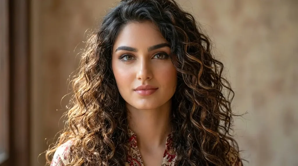 طبقات خفيفة للشعر الكيرلي الطويل تحافظ على انسيابه