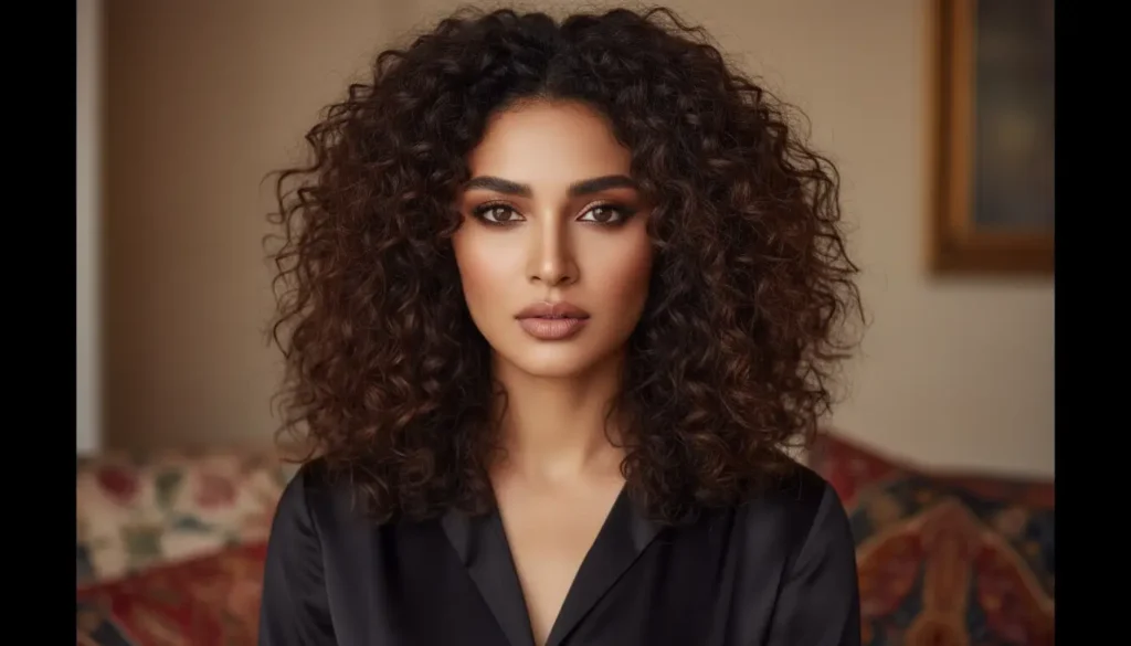 تجعيدات متوسطة تضيف حجمًا وطولًا متوازنًا للوجه