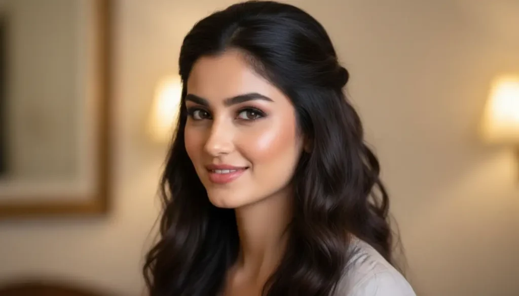 نصف رفعة مع حجم خفيف في أعلى الرأس: تسريحة أنثوية للشعر المتوسط تسريحة نصف رفعة للشعر المتوسط بأسلوب أنثوي جذاب