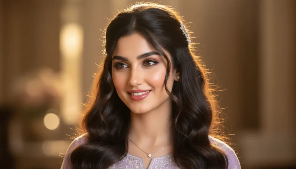 تسريحات شعر للعيد Half-up Half-down للشعر المراهقات