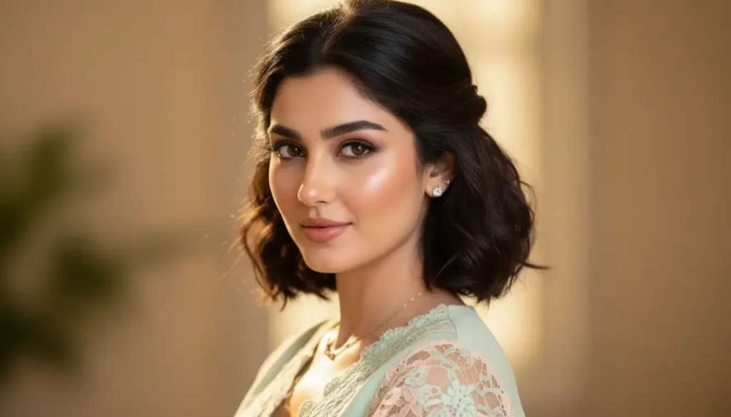 تسريحات شعر للعيد بيك أب بخصل مرفوعة