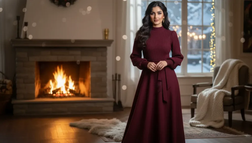 فساتين شتوية أنيقة تناسب كل مناسبة